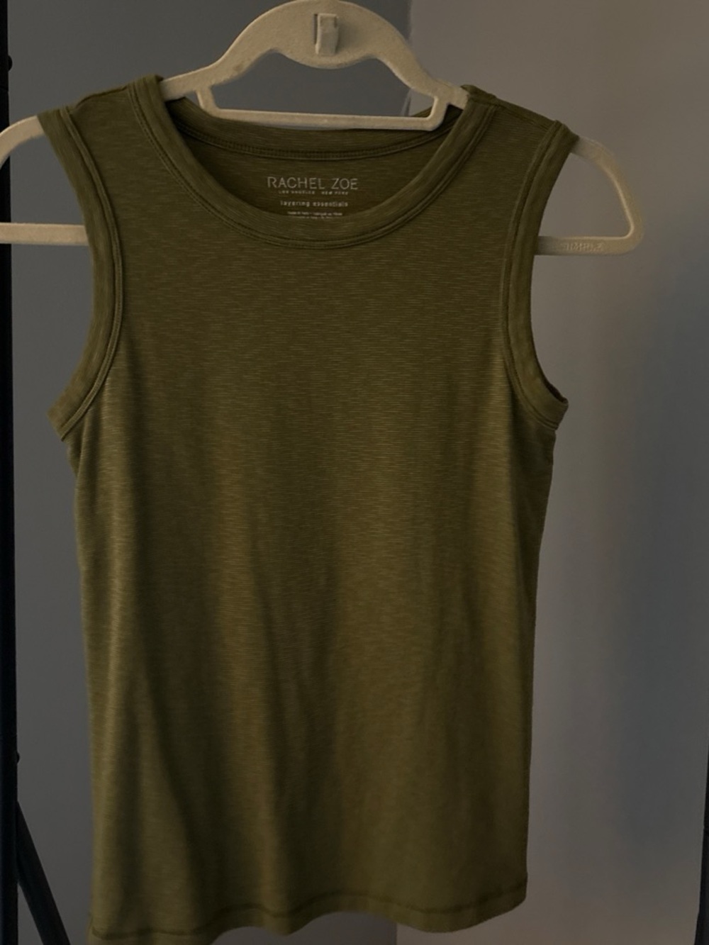 Rachel Zoe Olive Sleeveless Knit Tank Top
